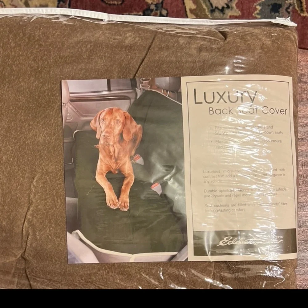 Eddie Bauer Luxury Back Seat Cover Fits Vans Trucks Sedans & SUVs, Mocha